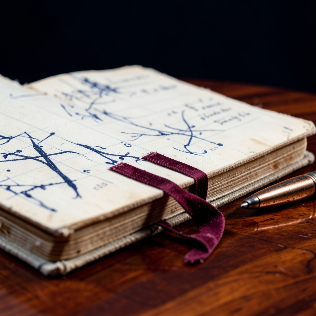 Notebook page with wave degree naming conventions written in ink